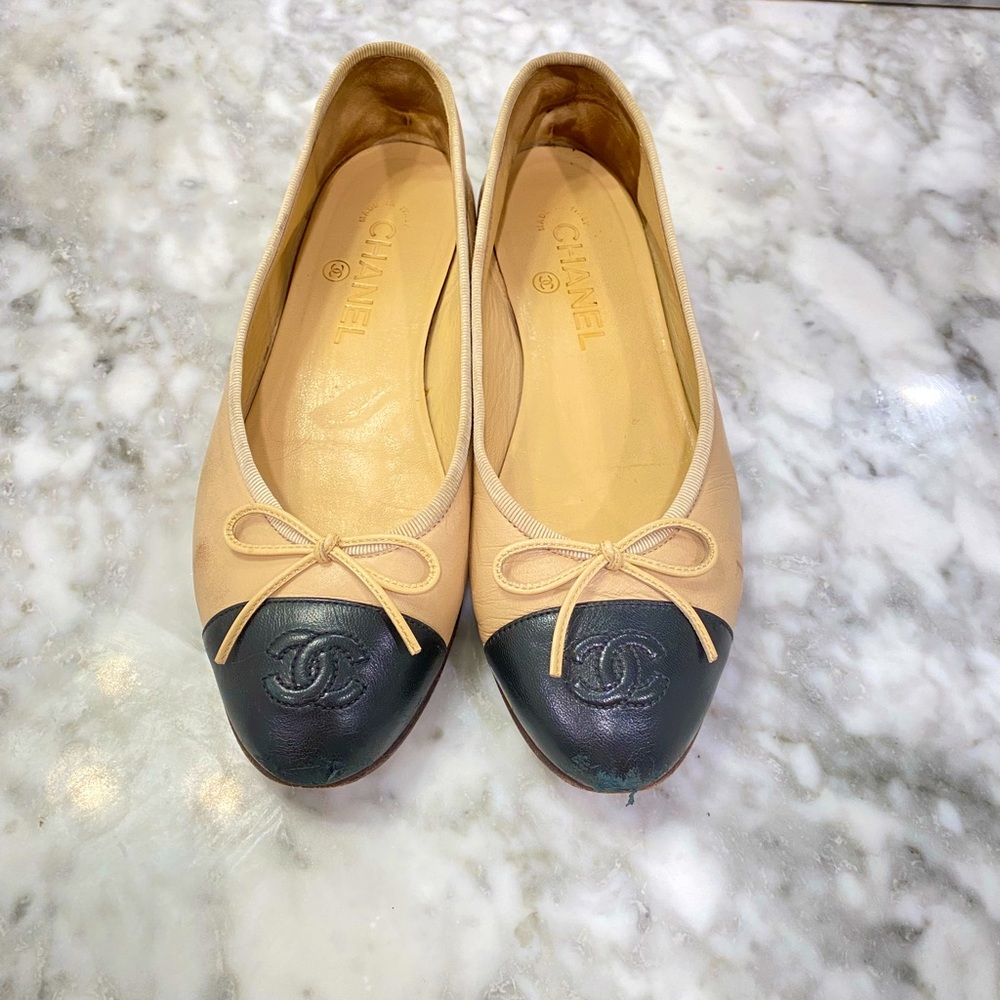 Authentic classic Chanel ballet flats